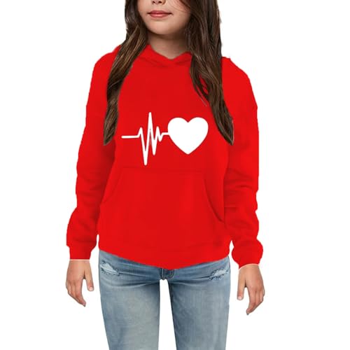 Girls Oversized Heart Sweater Kids Valentines Day Long Sleeve Knit Pullover Sweaters Girls Heart Sweatshirt2