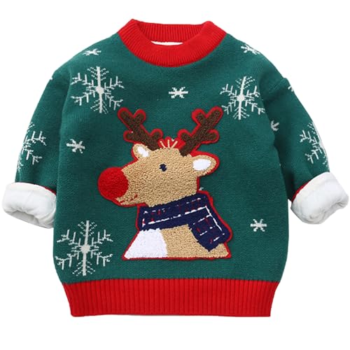 Boys Girls Christmas Jumper Sweatshirt Kids Xmas Jumpers Reindeer Long Sleeve Cute Tops Outwear