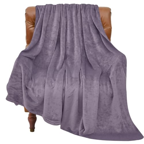 Image of BEDELITE Fleece Blanket Soft Plush Throw for Couch Dusty Purple 50 inchx60 inch