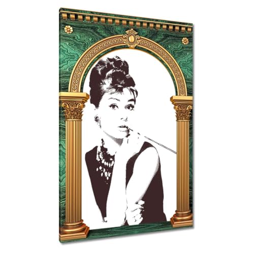 Tableau Audrey Hepburn 80x120 cm - Peinture imprimée sur toile déco murale H763M_WKPC1C
