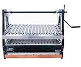 HOBBY GRILL Asador de Carbón - Pampa Empotrable - Asador portátil empotrable -Detalles en madera -...