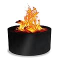 FEBTECH - Fire Rings for Outside Wood Burning Fire Pits - 36" Dia X 12" H - 2mm Thick Steel DIY Firepit Ring Liner - Perfect for Outdoor Garden, Camping & Above or In-Ground Fire Pits