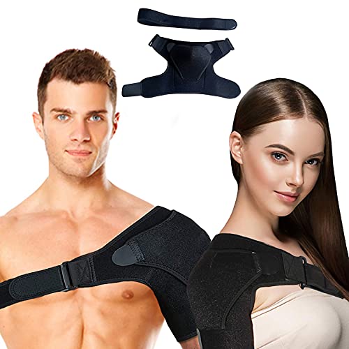 Vipmoon Shoulder Support Brace, Adjustable Upper Arm Shoulder Wrap Rotator Cuff For Injury Prevention, Dislocated Ac Joint, Labrum Tear, Frozen Shoulder, Sprain, Soreness, Tendinitis - Left/Right #TOP10