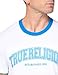 True Religion Men's Collegiate Ringer Tee, Optic White, L