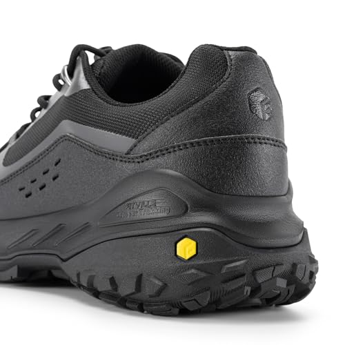 FitVille Men's Wide Toe Box Hiking Shoes, Slip-On Trail Sneakers with Quick Lace, Arch Support & Non-Slip LugMax Sole for Walking, Trekking & Outdoor3