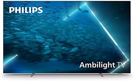 Philips 55OLED707/12 OLED 4K, Android TV, UHD, Ambilight de 3 Lados, Compatible con Alexa y Google Assistant, Dolby Vision y Dolby Atmos, 2022, Marco de Bisel metálico, 55"