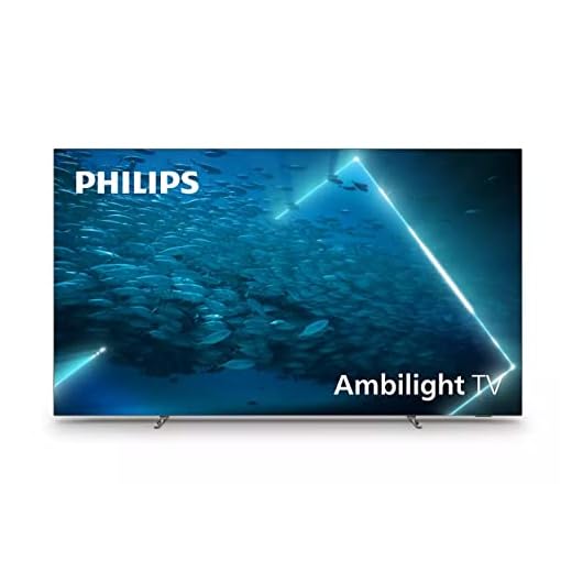 Philips 65OLED707/12 OLED UHD Android TV, 65" 4K, Smart TV con Ambilight 3 Lados, Dolby Vision cinematográfico y Sonido Atmos, Compatible con Google Assistamt y Alexa, 2022