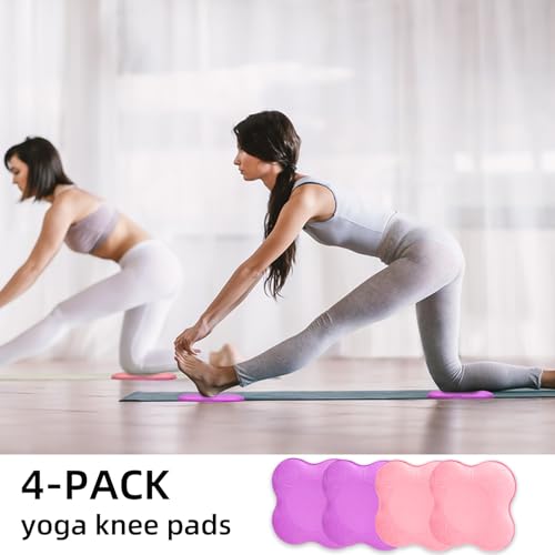 Image of 2-4 Pack Yoga Knee Pads, TPE Cushion for Pilates Exercise