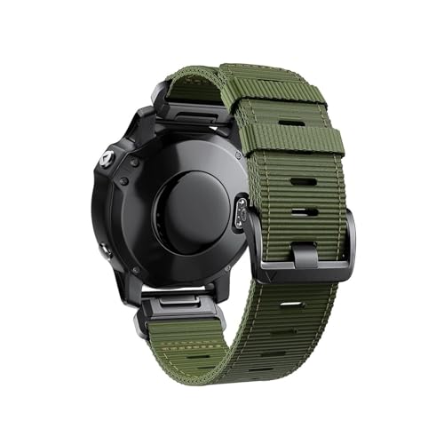 26 22mm�i�C�����L�����o�X�o���h�ɓK������Garmin Fenix 8 6X 6 7X 7 EPIX/Fenix 5X 5 3 3HR/Tactix 7(Army Green,22mm Fenix 7(47mm))