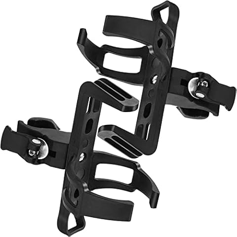 2 Pack Bike Bottle Holder, Universal Bicycle Water Bottle Cage Holder, Water Cup Holder for Bike Stroller Walker, Adjustable Mountain Bike Drink Cup with 360 Degree Rotating for Cycling MTB Black. Cover