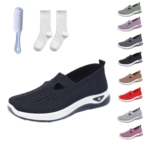 InspireUplift Shoes for Women,Summer Breathable Non-Slip Soft Orthowalkway Womens Shoe,Casual Orthopedic Walking Flats