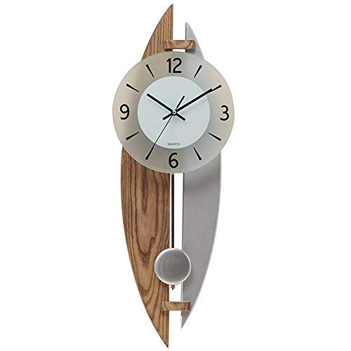 Wall Clock Clock Personalized Modern Contemporary Battery Operated Pendulum Quartz Beech Wood Living Room Bedroom Kitchen Clocks #TOP1