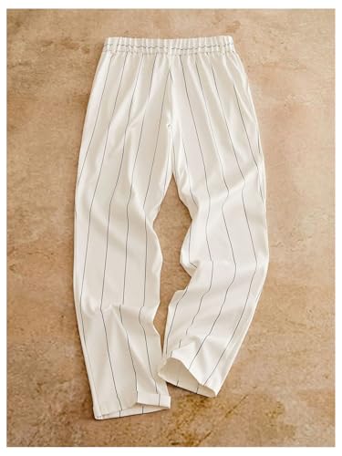 Men's Men's Striped Dress Pants Casual Pinstripe Trousers Work Business Suit Pants2
