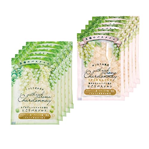 シャルドネ ＋ シャルドネスパークリング にごり バスソルト 白ぶどう 入浴剤 【ミックス10点セット】のサムネイル