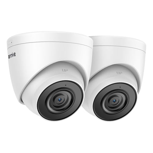 Annke PoE Security Camera 5MP Super HD Outdoor Indoor Home CCTV Camera, Support Alexa, Audio, Colour Night Vision, IP67 Waterproof, Built-in Micro SD Card Slot C500 Turret Camera (Pack of 2)