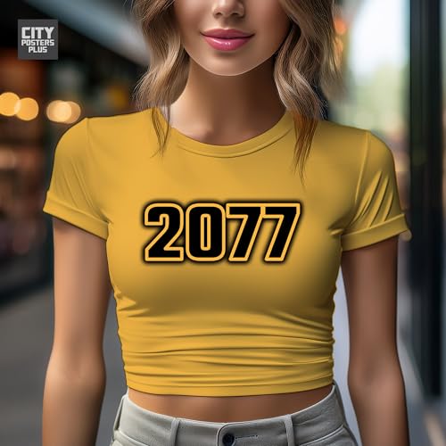 Crop top jaune doré 2077 idéal pour vos festivals et soirées