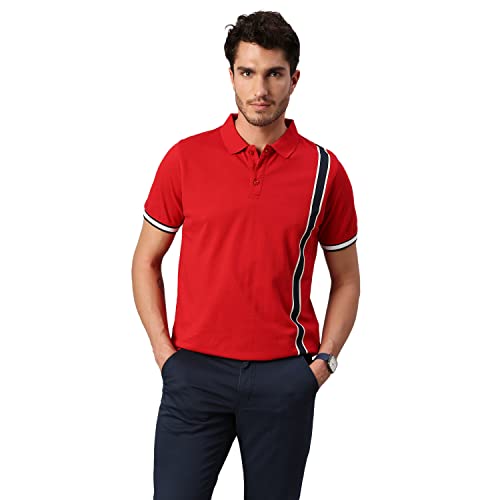 Image of Dennis Lingo Men's Slim Fit Burgundy Polo T-Shirt
