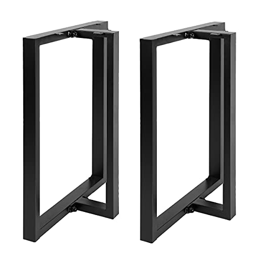 Image of HOMEKAYT Metal T-Shape Desk Legs 28 inchx 24 inch Heavy Duty, 2 Pcs - Black