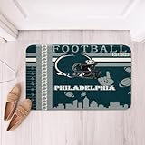 Feelyou Football Bath Mats Rugby Sports Bathroom Bathroom Rugs 20"x32" Football City Bathroom Accessories for Shower Tub
