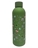  BOTELLA DE ACERO INOXIDABLE VERDE MINECRAFT - 500ML