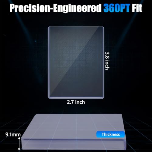 Image of DEDC 50 Top Loader Thick Card Load Holder Storage for Trading Cards Sports Sleeves Hard Plastic 360 Point Protective Toploaders 3 inchx4 inch Rigid Memorabilia Collectibles