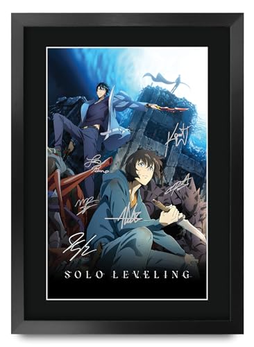 Solo Leveling affiche A3 encadrée pour décorer un studio gaming ou une chambre de geek