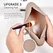 AGIKET 2 IN 1 Silicone Makeup Brush Holder with Beauty Make Up Sponge Holder Case：Soft Portable Cosmetic Face Brushes Holder with Upgrade Anti-Fall Out Magnetic Closure - Walnut