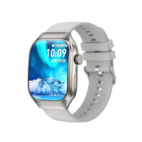 Ethelred Reloj inteligente de pantalla de 2 pulgadas Full Touch T15PLUS pulsera inteligente para ejercicio al aire libre, monitoreo de frecuencia cardíaca, reloj inteligente para Android e iOS