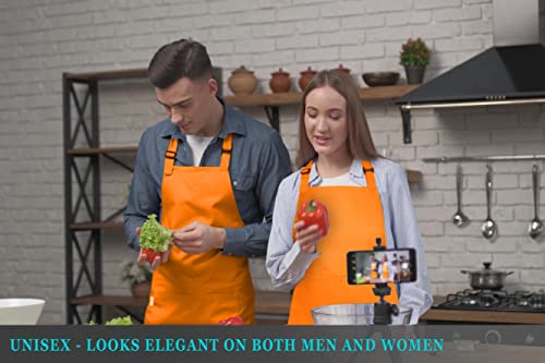 Ruvanti Cotton Blended Extra Large Xxl Aprons For Women/Men With 2 Pockets For Cooking, Kitchen, Barber, Gardening, Bbq, Chef Apron #TOP3