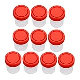 HEALSOPTHY 10 Stück Teiliges Urinprobenbecher aus Hochwertigem Kunststoff mit Auslaufsicherem Schraubdeckel Kompakt und Sicher für Medizinische Probenentnahme und Laboranwendungen