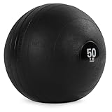 Titan Fitness 50 LB Rubber Slam Ball, Dead Weight Ball Absorbs Impact, Minimal Bounce, Textured Surface for Strength and Conditioning, Cardio Workouts, Full Body Workout