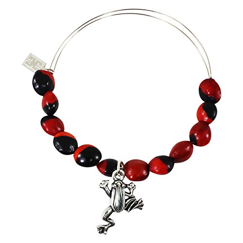Image of EVELYN BROOKS Adjustable Bangle Bracelet (Multiple Charm Styles) for Women-w /Meaningful Good Luck Seed Beads - Handmade Jewelry | Great Gifts for Teen Girl Gifts & Great Addition to Girls Jewelry