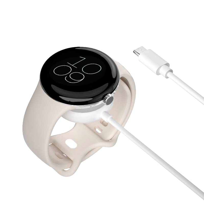 Watch Charger Cable for Google Pixel Watch, Magnetic Fast Charging Cable Charging Cord Accessories Replacement for Google Pixel Smartwatch (White)