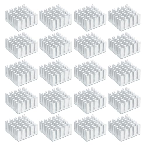 Disipador de calor de aluminio 20x20x10mm PATIKIL para amplificador y componentes IC