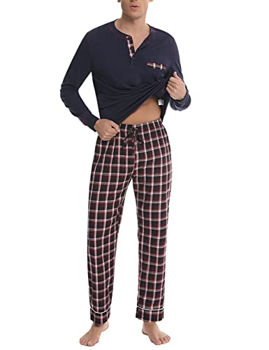 Litherday Pijama Hombre Invierno Algodón Conjunto de...