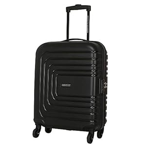American Tourister Unisex Zip Closure Hard Trolley (Black_55)