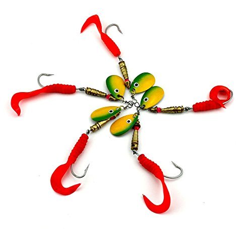 LENPABY 10pcs Metal Sequin Spinner Spoon Fishing Lures Artificial Peche Wobble bass Japan Hooks Fishing baits isca Pesca Fishing Tackles