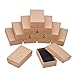 NBEADS 18 Stück Kraft Braun Pappschachteln Schmuckschatulle Rechteck Karton Schmuck Box Geschenk Verpackung Box mit Deckel Für Armband Halsketten Weihnachten Schmuck Display Aufbewahrung, 5x8x2.5 cm
