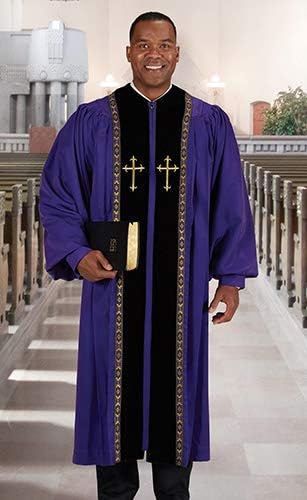 Miniatura 2 de Bata de púlpito de piel de melocotón Cambridge (blanca), Blanco