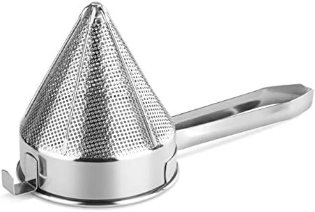 New Star Foodservice China Cap/Chinois Strainer, 18/8 Stainless Steel, 7-Inch, 3mm Coarse Perforations