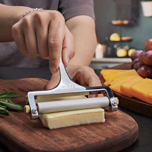 Sopito Cheese Slicer Stainless Steel Wire Cheese Slicer With 3 Extra Wires Great For Cheddar thumb #1