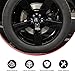 Opuweiy 4 PCS Skull Car Wheel Hub Center Cap Sticker, Metal Scratchproof Skull Pattern Decorative Sticker, Waterproof Anti-fading Protective cover, Universal for Most Cars Trucks SUV (Black)