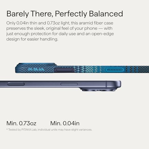 Image of pitaka for iPhone 17 Pro Max Case 6.9 inch, Caseless Feeling, Aramid, Moonrise