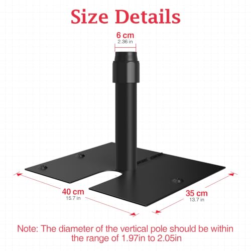 Image of EMART Black Base & Pin 14inx16in, 10.3lbs for Pipe and Drape Stand, Backdrop Curtain & Background and Wedding Decor -1Pack