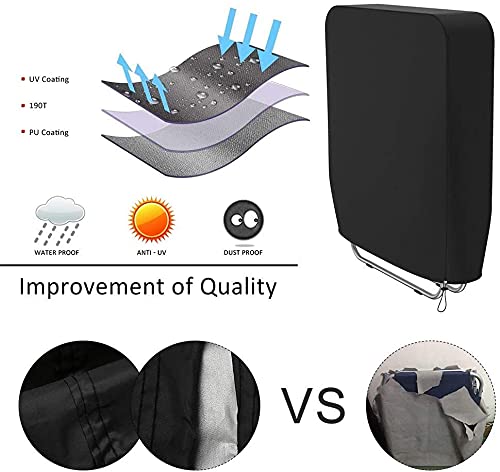 1/2pcs Outdoor Folding Reclining Chair Cover, 93x82c Garden Furniture