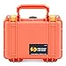Pelican Protector 1120 Case by ColorCase - Orange - Small Size Waterproof Case with Pick & Pluck Foam & Convoluted Lid Foam - Yellow Latches
