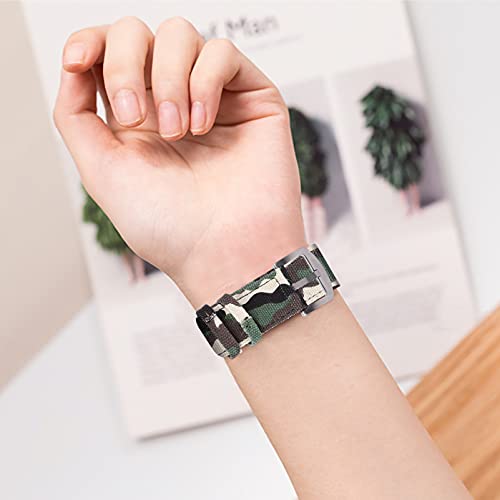 Correa de nailon resistente para reloj inteligente con diseño de cadena táctica ajustable 7
