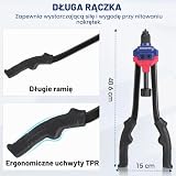 WORKPRO Narzędzie do nitowania, zestaw narzędzi do nitów 40,6 cm z 11 trzpieniami metrycznymi i SAE, zestaw narzędzi do nitowania ręcznego z 185 szt. nitonakrętek, gwintowana wkładka ręczna z torbą do