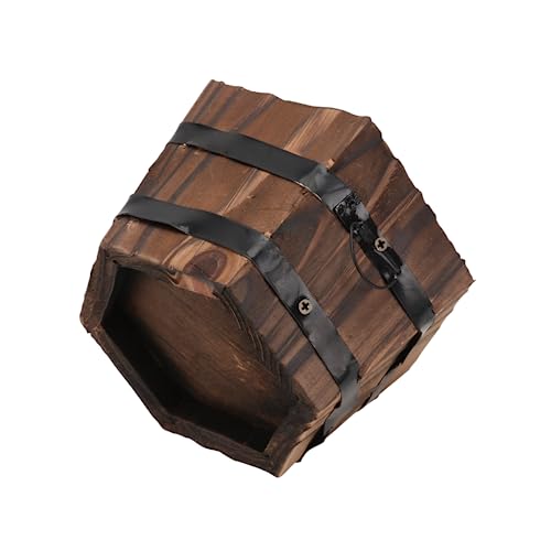 SUPVOX Pot De Fleurs Bois Carbonisé Style Vintage Jardinière pour Plantes D’intérieur Décoration De Jardin