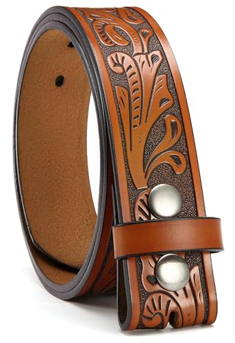 Western Belts for Men Women, 1.5" Genuine Leather Cowboy Belt for Jeans Pants2